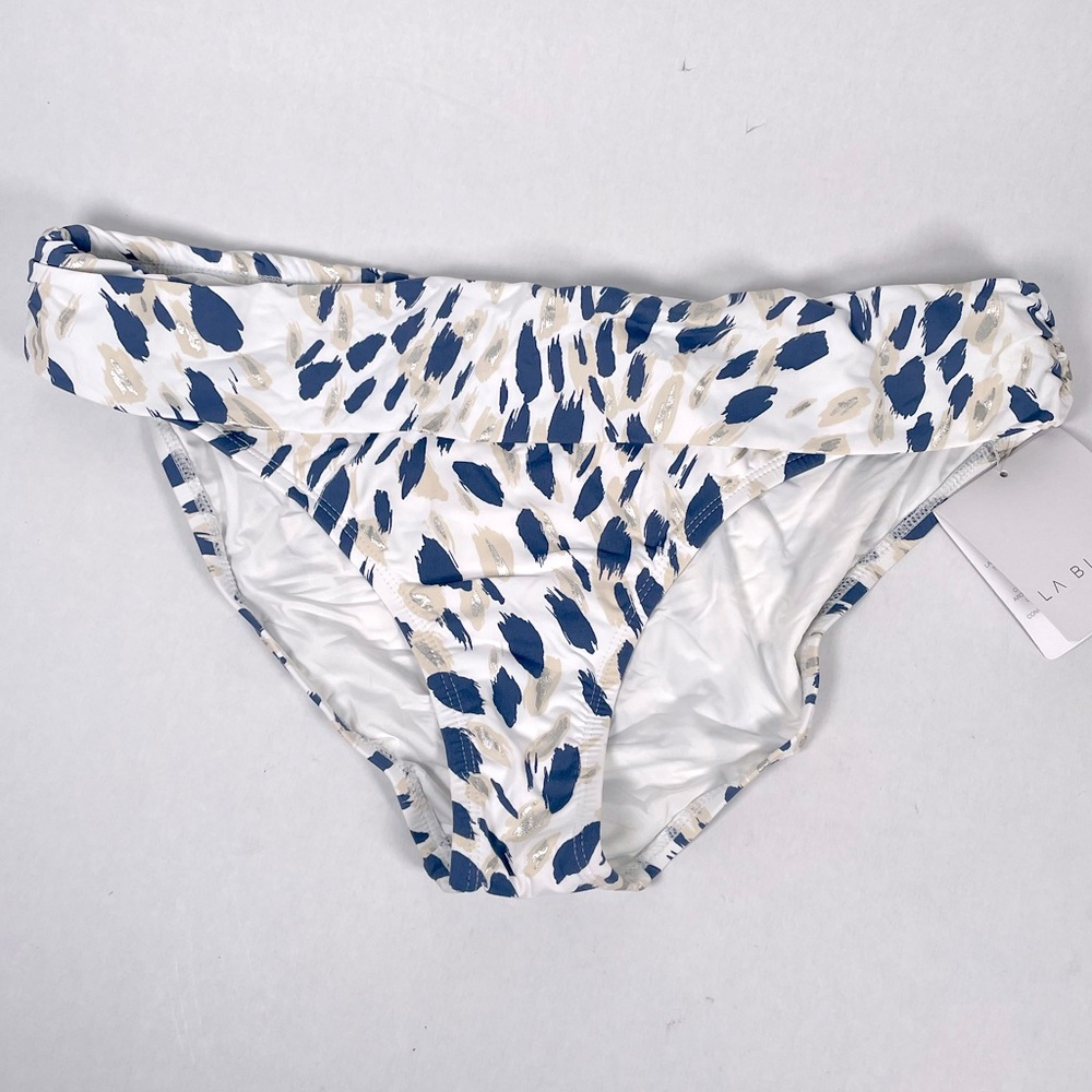 LA Blanca Swim Bottoms Size 14 White and Blue